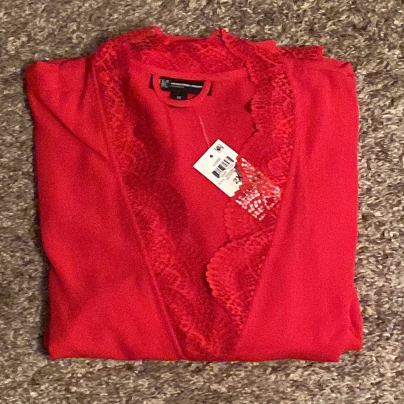 I.N.C. International Concepts Lace Trim Chiffon Wrap Rope Sz 2X - Picture 4 of 4